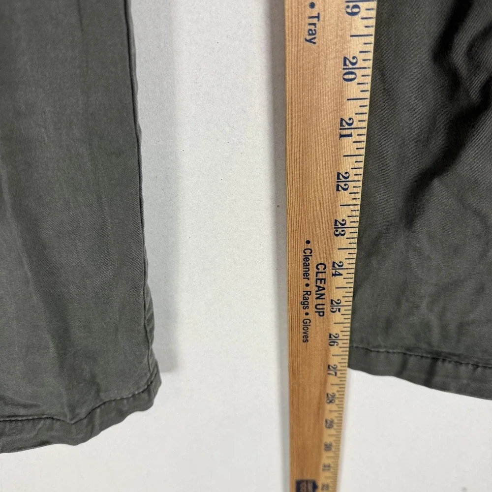 Khakis By Gap Pants Womens 8 Green Girlfriend Khaki Twill Stretch Relaxed Chino